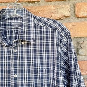 Eddie Bauer Plaid Cotton Button Down Shirt Size Medium